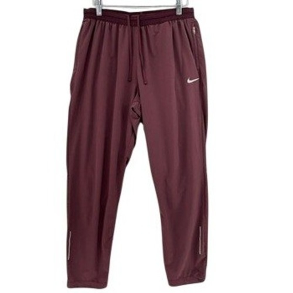 Nike Flex Essential 7/8 Training Pants Burgundy Crush Reflective Dri-Fit L Gym